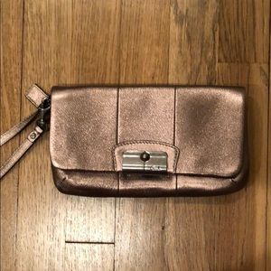 NEW Leather Coach Wristlet